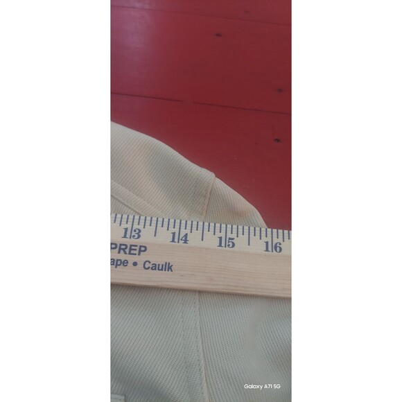 Banana Republic Jacket Size 6 Beige Silk Wool Blend Collared Button Up Pockets - Picture 7 of 8